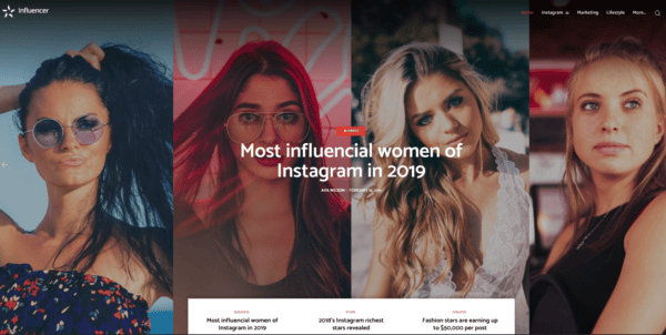 INFLUENCER / YOUTUBER WEBSITES