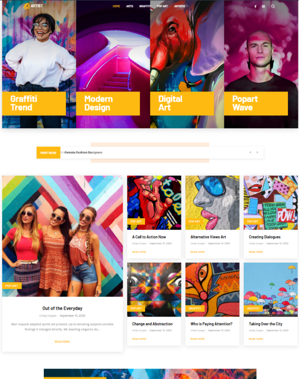 INFLUENCER / YOUTUBER WEBSITES