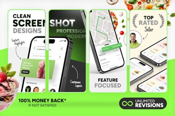 APP PUBLISING + SCREENSHOTS DESIGN