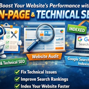 ON PAGE SEO + GOOGLE ANALYTICS + PAGE INDEX