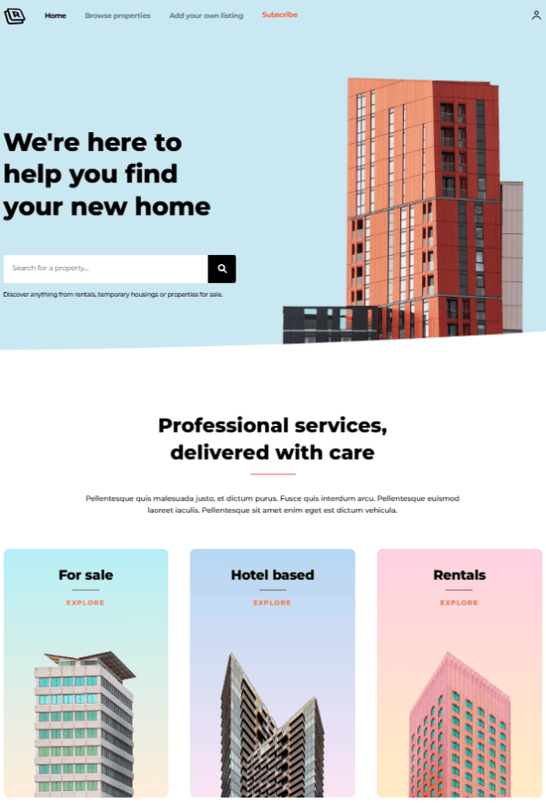 REAL ESTATE / BUILDER DEVELOPER WEBSITES